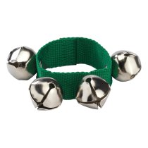 Kids Make Music Bell Belt 1" Chrome Jingles, Green