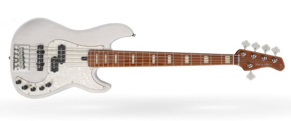 Marcus Miller P8 5-String Electric Bass, White blonde