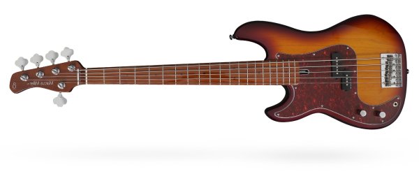 Marcus Miller P5 Alder Left-Handed 5-String Electric Bass, Tobacco Sunburst