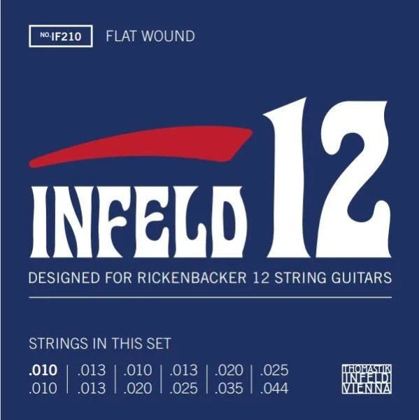 Infeld 12 Nickel Flatwound Electric Guitar String Set, 12-string (.025-.044)