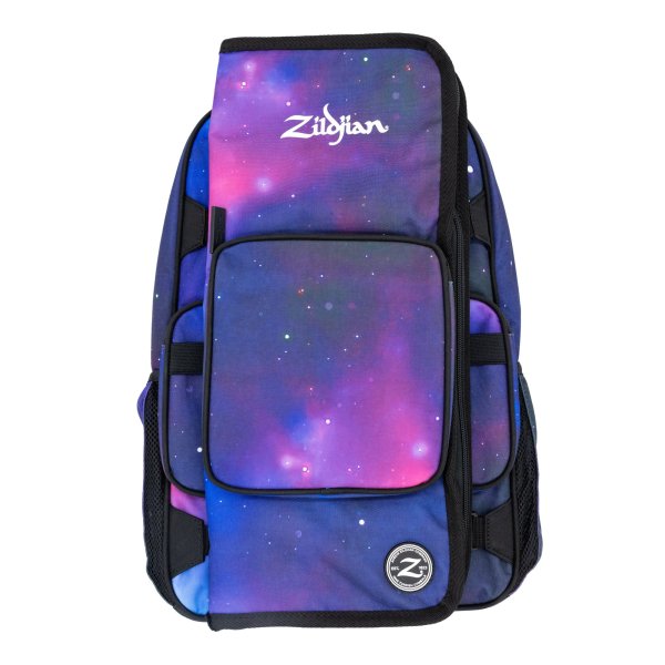 Student Backpack Stick Bag, Purple Galaxy