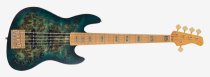 Marcus Miller V10 5-String Electric Bass With Hardshell Case, Transparent Green Satin