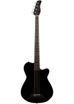 Mahogany Body 4-string Fretless Acoustic/Electric Bass, Black