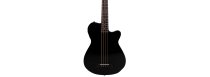 Mahogany Body 4-string Fretless Acoustic/Electric Bass, Black