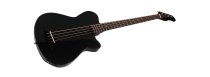 Mahogany Body 4-string Fretless Acoustic/Electric Bass, Black