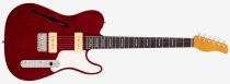 Larry Carlton Solidbody Electric Guitar, See Through Red