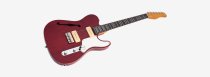 Larry Carlton Solidbody Electric Guitar, See Through Red