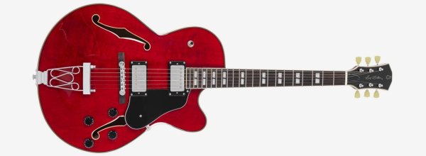 Larry Carlton Hollowbody Electric Guitar, See Through Red