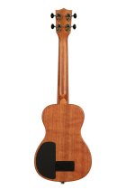 Solid Body Electric Striped Ebony Tenor Ukulele With Bag