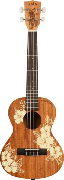 Hawaiian Hibiscus Tenor Mahogany Ukulele With Bag