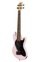 Solid Body 4-String Fretted U-BASS With Gig Bag, Pale Pink