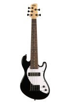 Solid Body 5-String Jet Black Fretted U-BASS