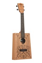 Art Deco Cigar Box Concert Ukulele With Bag