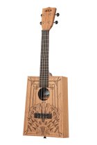 Art Deco Cigar Box Concert Ukulele With Bag