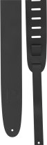 2.5” Basic Leather Guitar Strap, Black