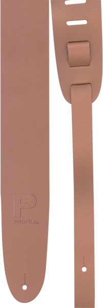 2.5” Basic Leather Guitar Strap, Tan