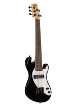 Solid Body 5-String Jet Black Fretless U-BASS