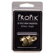 EC Split Wrap Fingerpick #2 Brass, Straight (2-Pack)