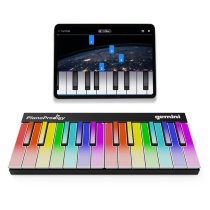 24-Key Smart Wireless Midi Keyboard - Portable Learning Piano With Light-Up Keys