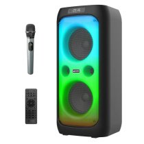 Bluetooth Party Box 200W Dual 6.5″ Boombox With Karaoke & LEDLights