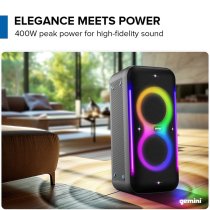 Ultrarave Duo 400W Bluetooth Party Speaker With LED Lights & Wireless Mic