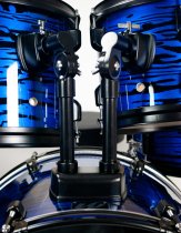 400 Series 5-Piece Stage Drumset With 22" Bass Drum & Throne, Blue Oyster