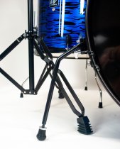 400 Series 5-Piece Stage Drumset With 22" Bass Drum & Throne, Blue Oyster