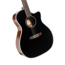 Essence Series Grand Auditorium Acoustic Guitar, Black Top Semi Gloss