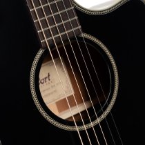 Essence Series Grand Auditorium Acoustic Guitar, Black Top Semi Gloss