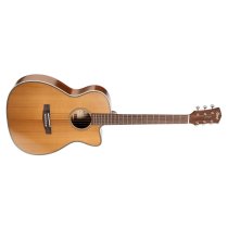 Essence Series OM Cutaway Acoustic Guitar, Natural Semi Gloss