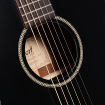 Essence Series OM Cutaway Acoustic Guitar, Black Top Semi Gloss