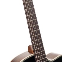 Essence Series OM Cutaway Acoustic Guitar, Black Top Semi Gloss