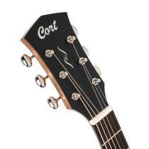 Essence Series OM Cutaway Acoustic Guitar, Black Top Semi Gloss