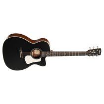 Luce Series OM body Acoustic Guitar, Black Satin