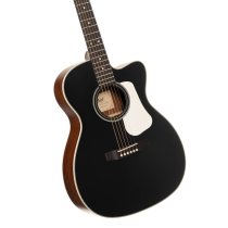 Luce Series OM body Acoustic Guitar, Black Satin