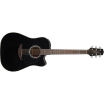 Dreadnought Cutaway Acoustic-Electric Guitar, Black