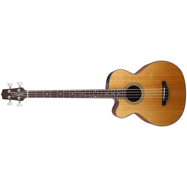 4-String Acoustic-Electric Bass Guitar Left-Handed Acoustic Bass, Natural