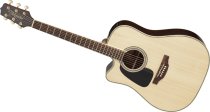 Acoustic-Electric Guitar Left-Handed Dreadnought Cutaway, Natural