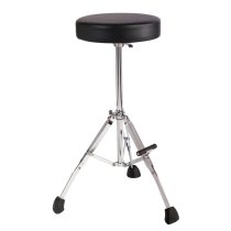 Tall 27″ Stool with Round Seat, Fold Up Tripod with Foot Rest