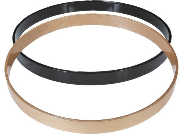 22" Black Gloss Wood Bass Drum Hoop