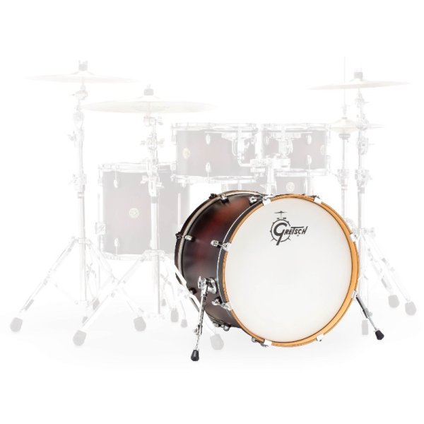 Catalina Maple 22-Inch Bass Drum, Satin Dark Cherry Burst