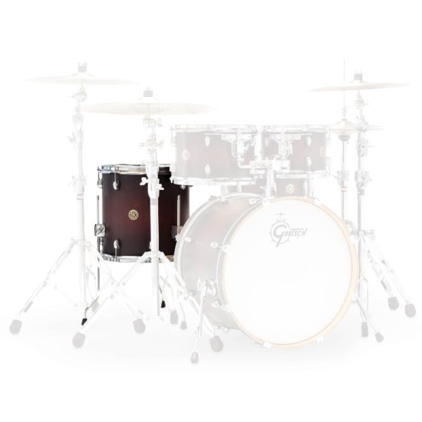 Catalina Maple 14" x 14" Floor Tom, Satin Dark Cherry Burst