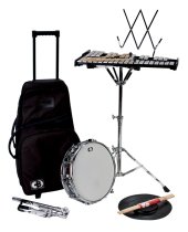 Percussion Traveler 32-Note Bell Kit Xylophone Set with 14″ Snare Drum