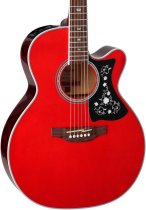 Cutaway Acoustic-Electric Guitar, Wine Red