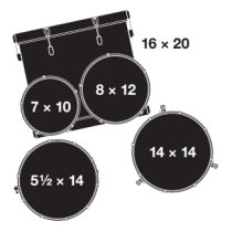 Renown 5 Piece Drum Shell Pack, Vintage Pearl