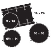 Catalina Club 4 Piece Drum Shell Pack, Piano Black