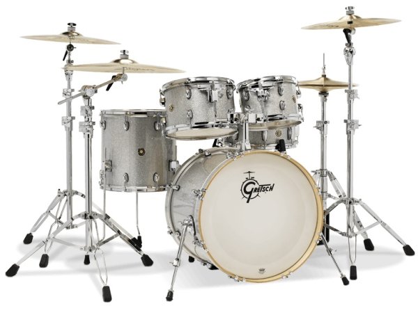 Catalina Maple 5-Piece Drum Shell Pack, Silver Sparkle