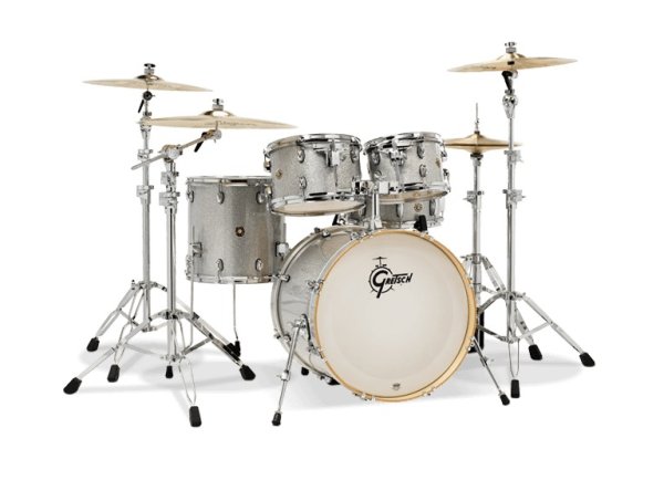 Catalina Maple 5 Piece Shell Pack w/ 22" Bass Drum, Silver Sparkle