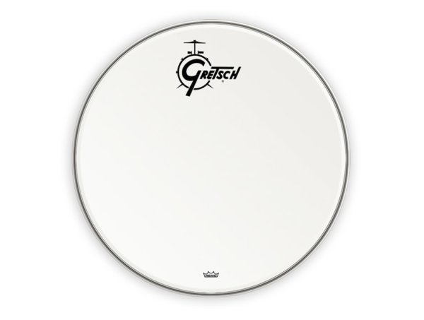 Single-Ply White 26" Resonant Bass Drum Head w/ Black Logo