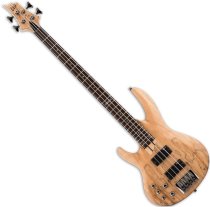 LTD Spalted Maple Natural Satin Left-handed Bass Guitar